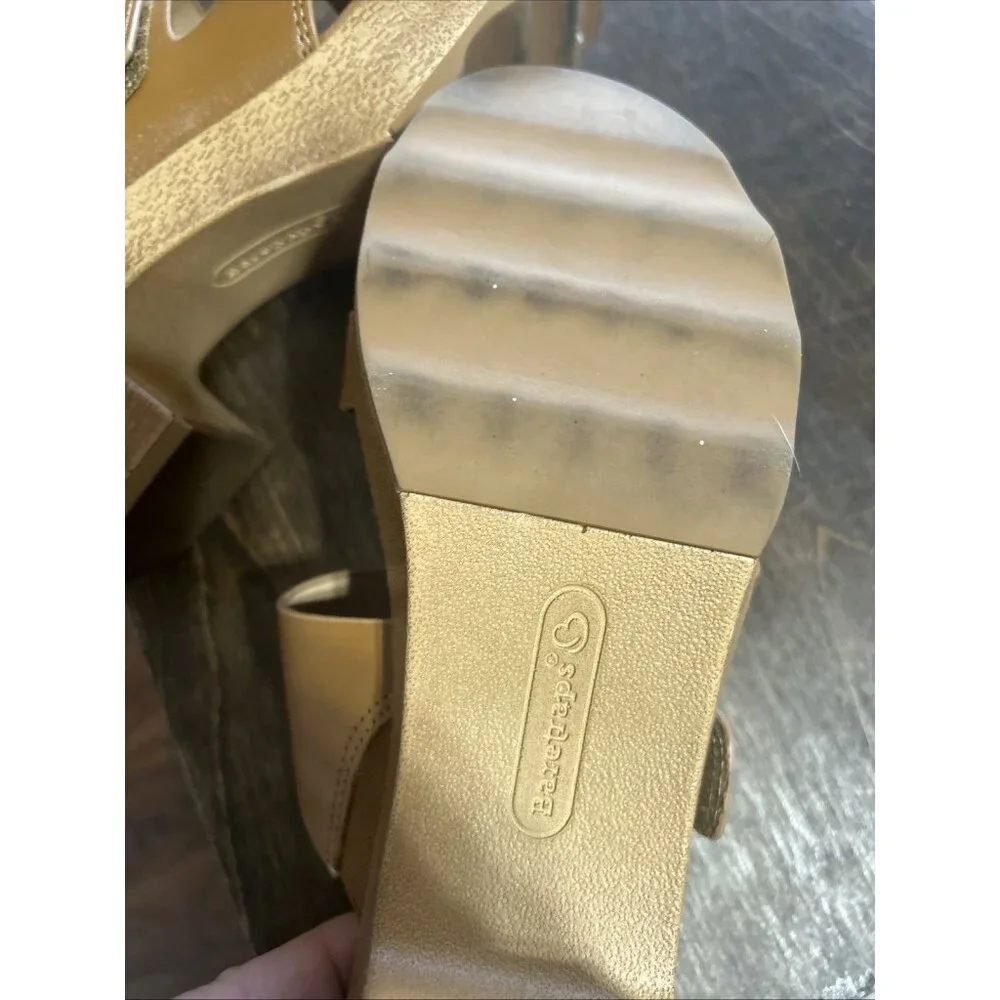 Brown Heels Slide Slip-on Sandals Women's 6.5